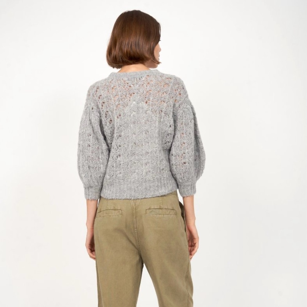 NWT Joie Concetta Wool Alpaca Blend Sweater | Heather Grey | Small - Picture 3 of 5